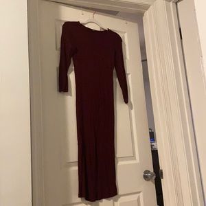 Burgundy Bodycon Dress